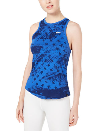 Regata Nike Feminina Estampada Racerback Azul Tamanho Médio