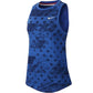 Regata Nike Feminina Estampada Racerback Azul Tamanho Médio
