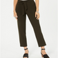 Calça curta feminina estilo &amp; co com amarração frontal, verde, tamanho 10, pequena