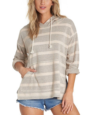 Moletom com capuz Billabong Beach Dayz feminino, cinza, tamanho médio