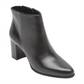 Botas de couro com zíper Rockport Flex Gore Accent Camdyn Block Heel, femininas, pretas, tamanho 8 M