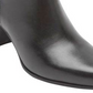 Botas de couro com zíper Rockport Flex Gore Accent Camdyn Block Heel, femininas, pretas, tamanho 8 M