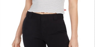 Camiseta listrada feminina Dickies para bebê, branca, tamanho pequeno