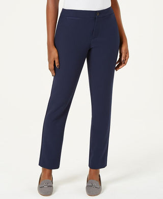 Charter Club Women's Newport Straight Leg Pants Blue Size 6