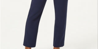 Calça reta feminina Charter Club Newport, azul, tamanho 6