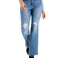 Calça jeans feminina INC International Concepts Elizabeth Curvy Bootcut azul tamanho 6