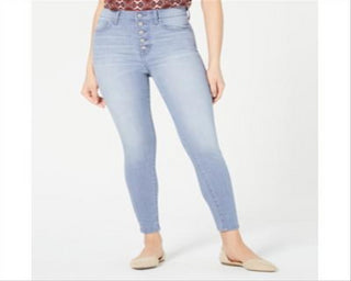 Celebrity Pink Junior's Button Fly High Rise Skinny Jeans Blue Size 13