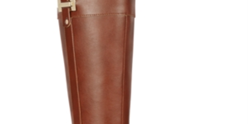 Karen Scott Deliee Botas de cano alto femininas, tamanho 5W, conhaque