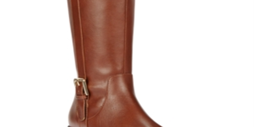 Karen Scott Deliee Botas de cano alto femininas, tamanho 5W, conhaque