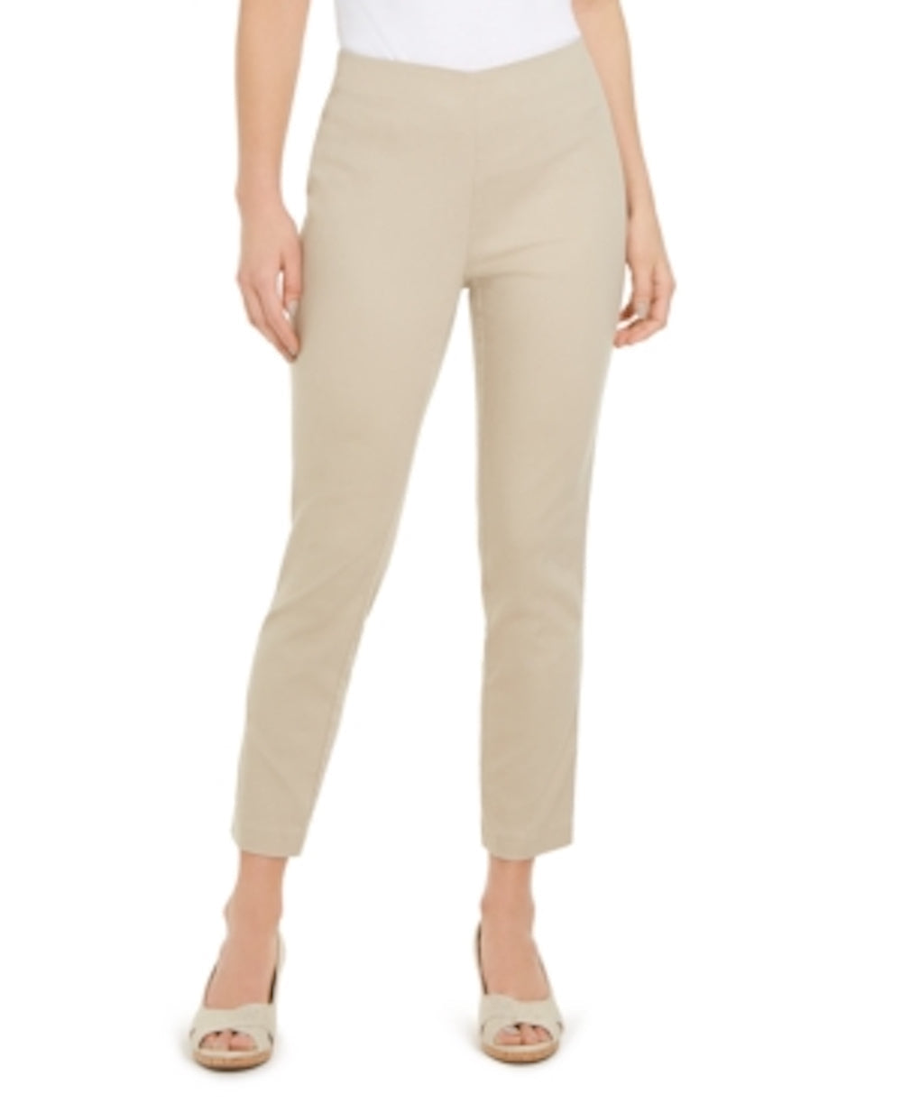 Calça curta feminina Charter Club Chelsea Stretch Twill marrom tamanho 4 P