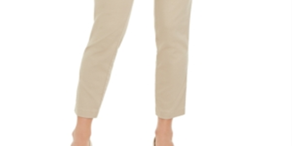 Calça curta feminina Charter Club Chelsea Stretch Twill marrom tamanho 4 P