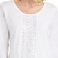 JM Collection Top feminino Latte Plus com lantejoulas e decote redondo, marrom, tamanho XX-G