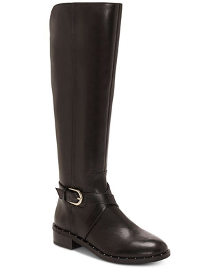 INC International Concepts Women's Fadora Leather Closed Toe Knee High Fashion Boots Brown Size 8