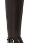 Botas femininas de couro Fadora com bico fechado e cano alto, da INC International Concepts, tamanho 8, marrom