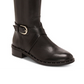 Botas femininas de couro Fadora com bico fechado e cano alto, da INC International Concepts, tamanho 8, marrom
