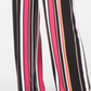 Calça feminina listrada de perna larga da INC International Concepts, preta, tamanho pequeno
