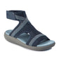 Sandálias Baretraps Phoenix Rebound Fabric femininas, bico aberto, casual, tira no tornozelo, azul, tamanho 9M
