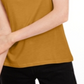 Camiseta feminina lisa com amarração nas costas Maison Jules, amarela, tamanho pequeno