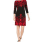 Vestido estampado feminino JM Collection, preto, tamanho pequeno