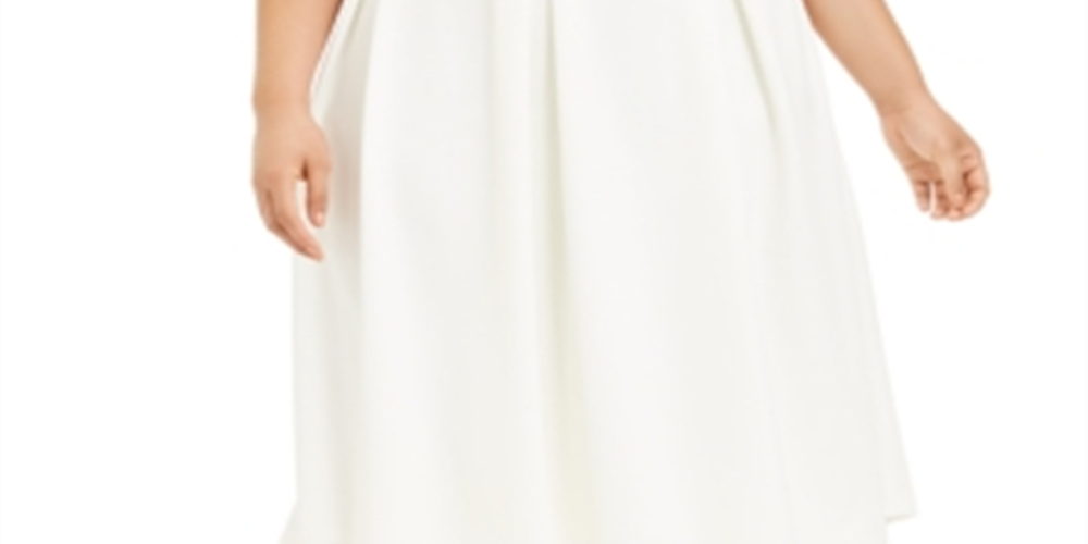 Calvin Klein Saia Feminina Plissada Abaixo do Joelho MIDI Branca Tamanho 22W