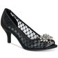 Karen Scott Maralyn Peep Toe Sapatos de Noite Femininos Pretos Tamanho -9,5 W