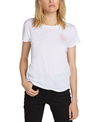 Camisetas femininas Volcom com logotipo Easy Babe Rad Tee, branca, tamanho G