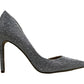 INC International Concepts Kenjay4 Tecido Bico Fino D-orsay Sapatos Femininos Prata Tamanho 6 M