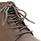 Botas femininas estilo &amp; co com aba de puxar e cadarço, acolchoadas, Rizio, bico redondo, salto bloco, zíper, marrom, tamanho 9,5 m