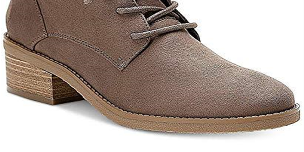 Botas femininas estilo &amp; co com aba de puxar e cadarço, acolchoadas, Rizio, bico redondo, salto bloco, zíper, marrom, tamanho 9,5 m