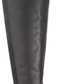 Botas femininas Material Girl Darcell de couro, bico amendoado, acima do joelho, pretas, tamanho 8 M