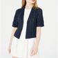 Robbie Bee Pointelle Knit Shrug Feminino Azul Tamanho Pequeno