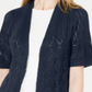 Robbie Bee Pointelle Knit Shrug Feminino Azul Tamanho Pequeno