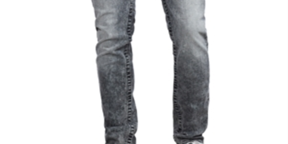 Calça jeans masculina True Religion Denim Wolf com cinco bolsos, cinza, tamanho 32