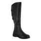 Botas femininas Easy Street Presley de cano alto, pretas, tamanho 6 M