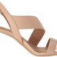 Calvin Klein Lancy Nappa Feminino Biqueira Aberta Salto com Tira no Tornozelo Sapato Social Casual Marrom Tamanho 11 M