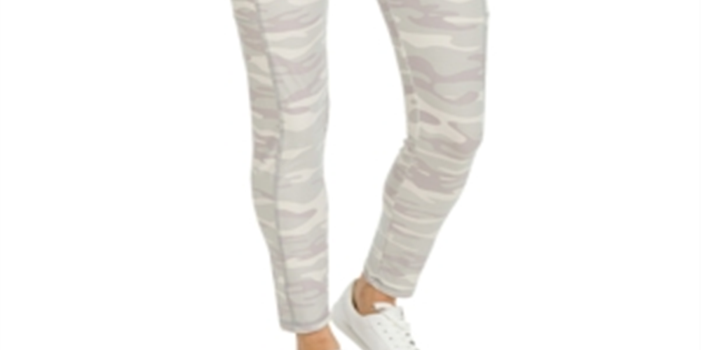 Legging Hippie Rose Junior com bolso lateral cinza, tamanho médio