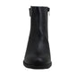Botas femininas American Rag em couro Demitra, bico amendoado, cano curto, pretas, tamanho 9 M