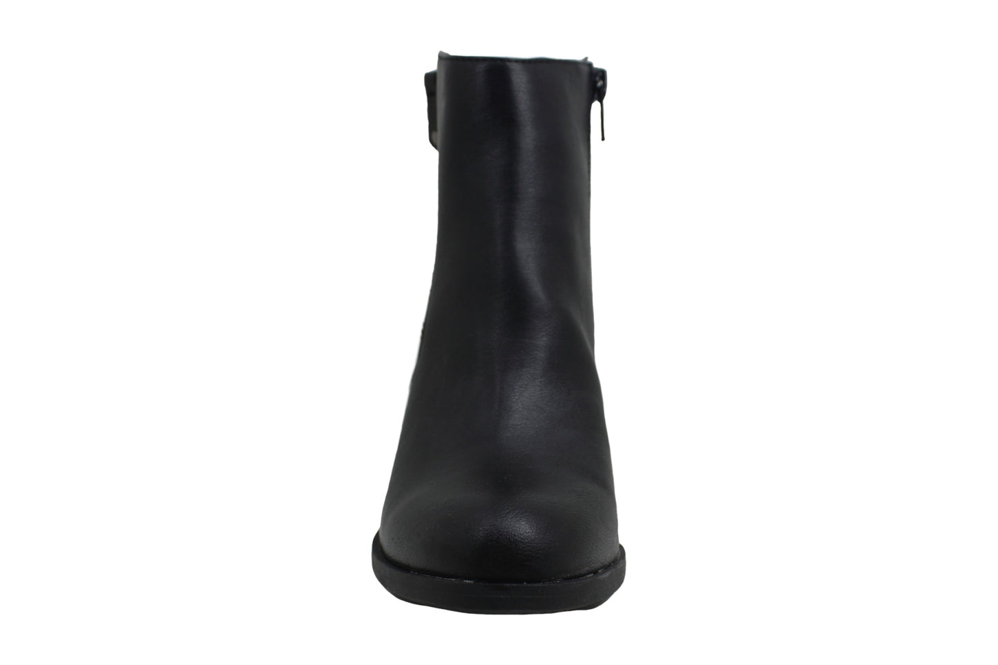 Botas femininas American Rag em couro Demitra, bico amendoado, cano curto, pretas, tamanho 9 M