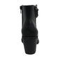 Botas femininas American Rag em couro Demitra, bico amendoado, cano curto, pretas, tamanho 9 M