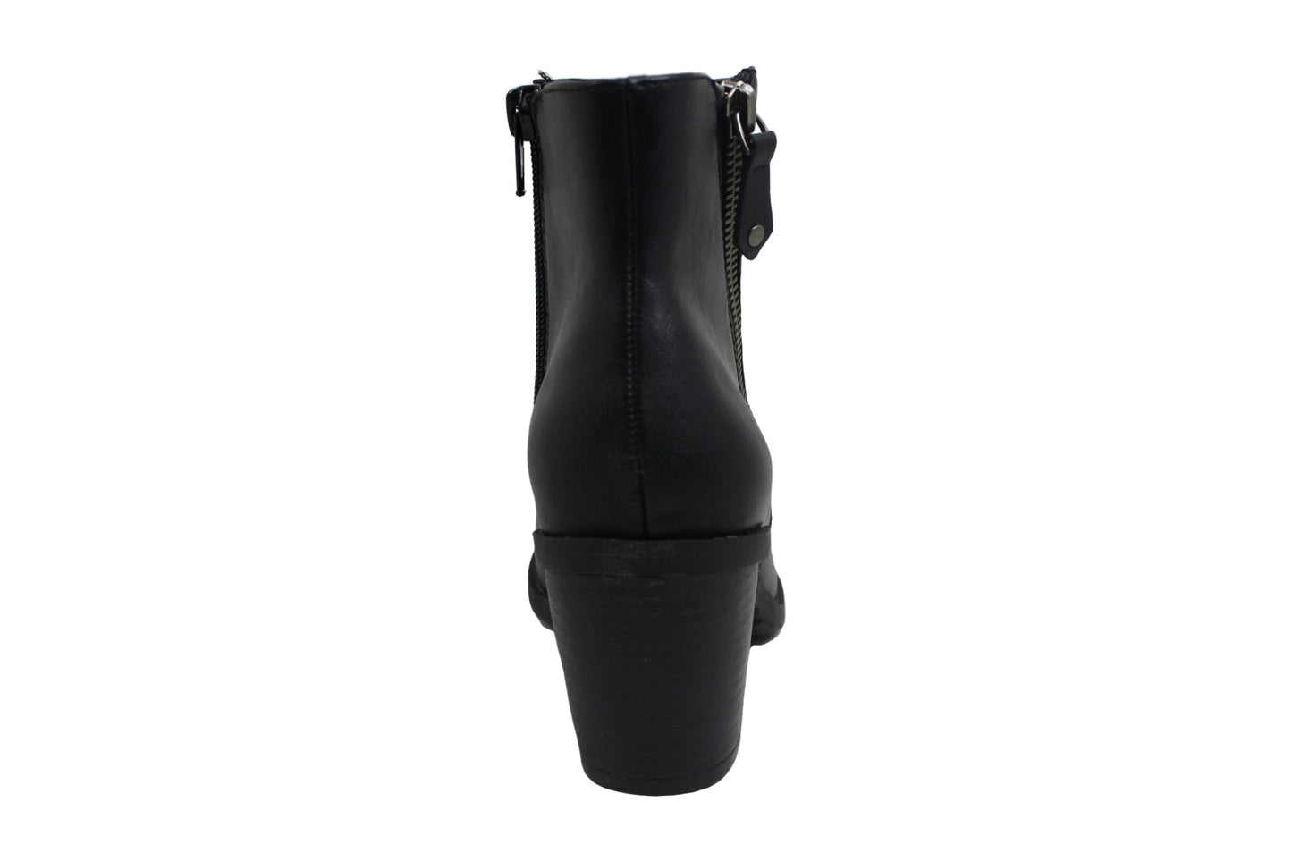 Botas femininas American Rag em couro Demitra, bico amendoado, cano curto, pretas, tamanho 9 M