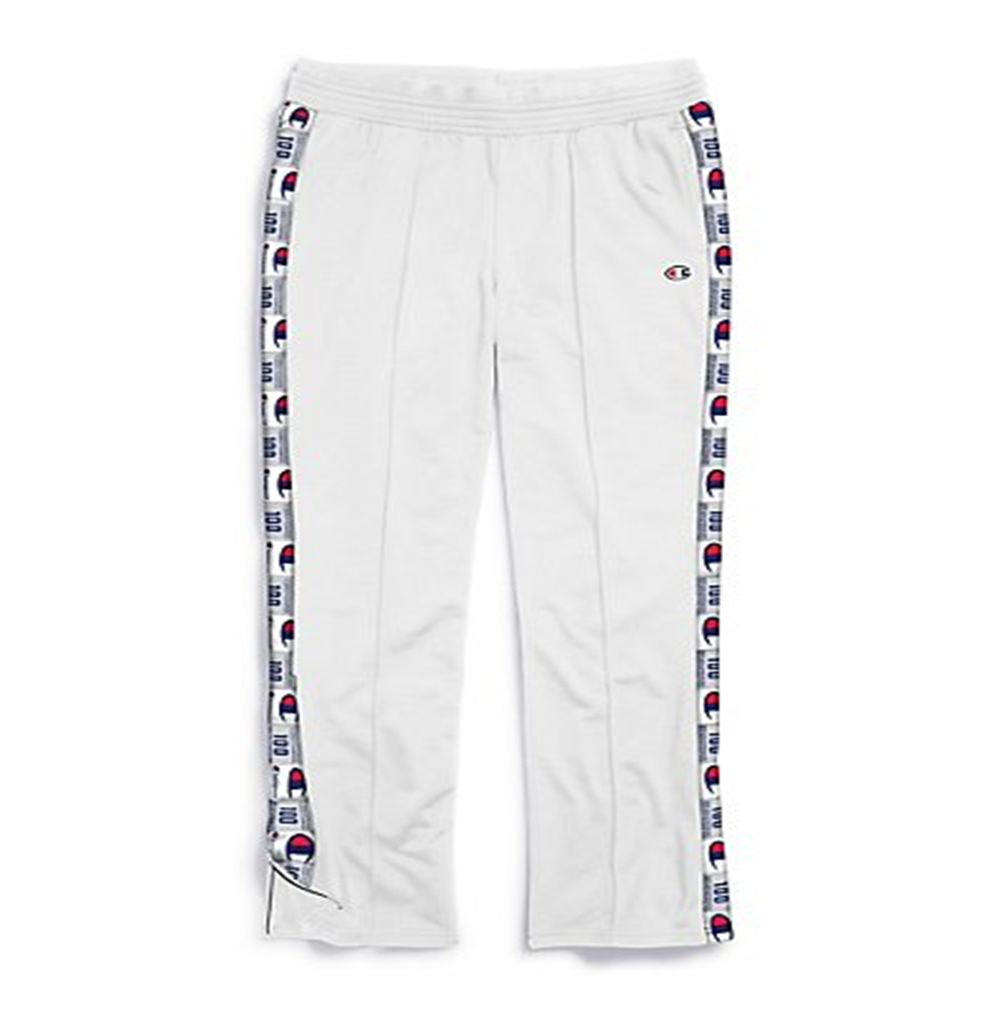 Calça de corrida feminina Champion Tricot, branca, tamanho GG