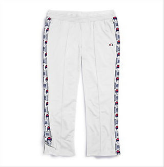 Calça de corrida feminina Champion Tricot, branca, tamanho GG