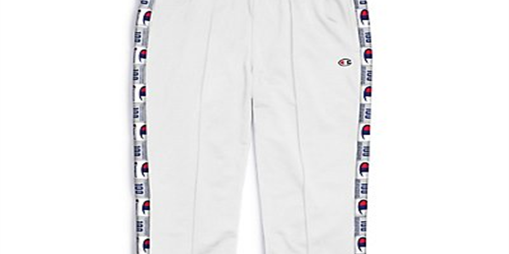 Calça de corrida feminina Champion Tricot, branca, tamanho GG