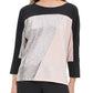 Blusa Calvin Klein Feminina Metallic Colorblock Cinza Tamanho M