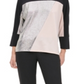Blusa Calvin Klein Feminina Metallic Colorblock Cinza Tamanho M