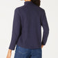 Karen Scott Blusa Feminina Estampada e Lisa Azul Tamanho Pequeno P