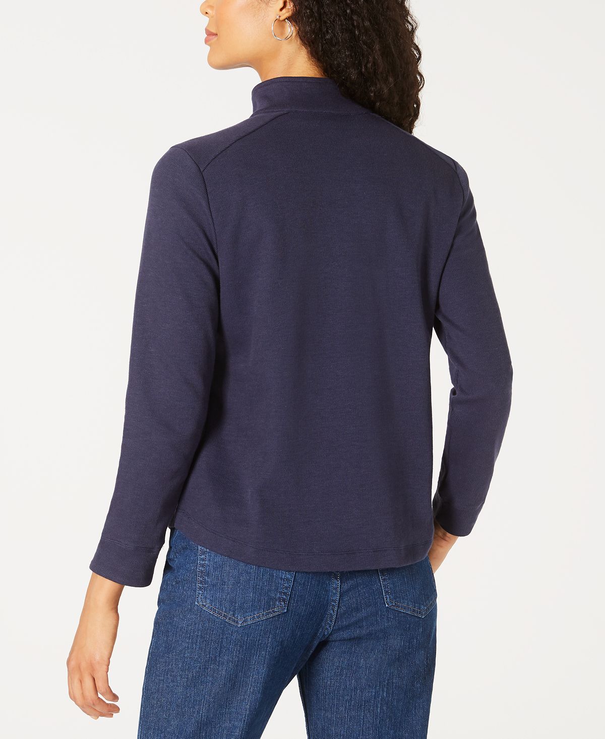 Karen Scott Blusa Feminina Estampada e Lisa Azul Tamanho Pequeno P