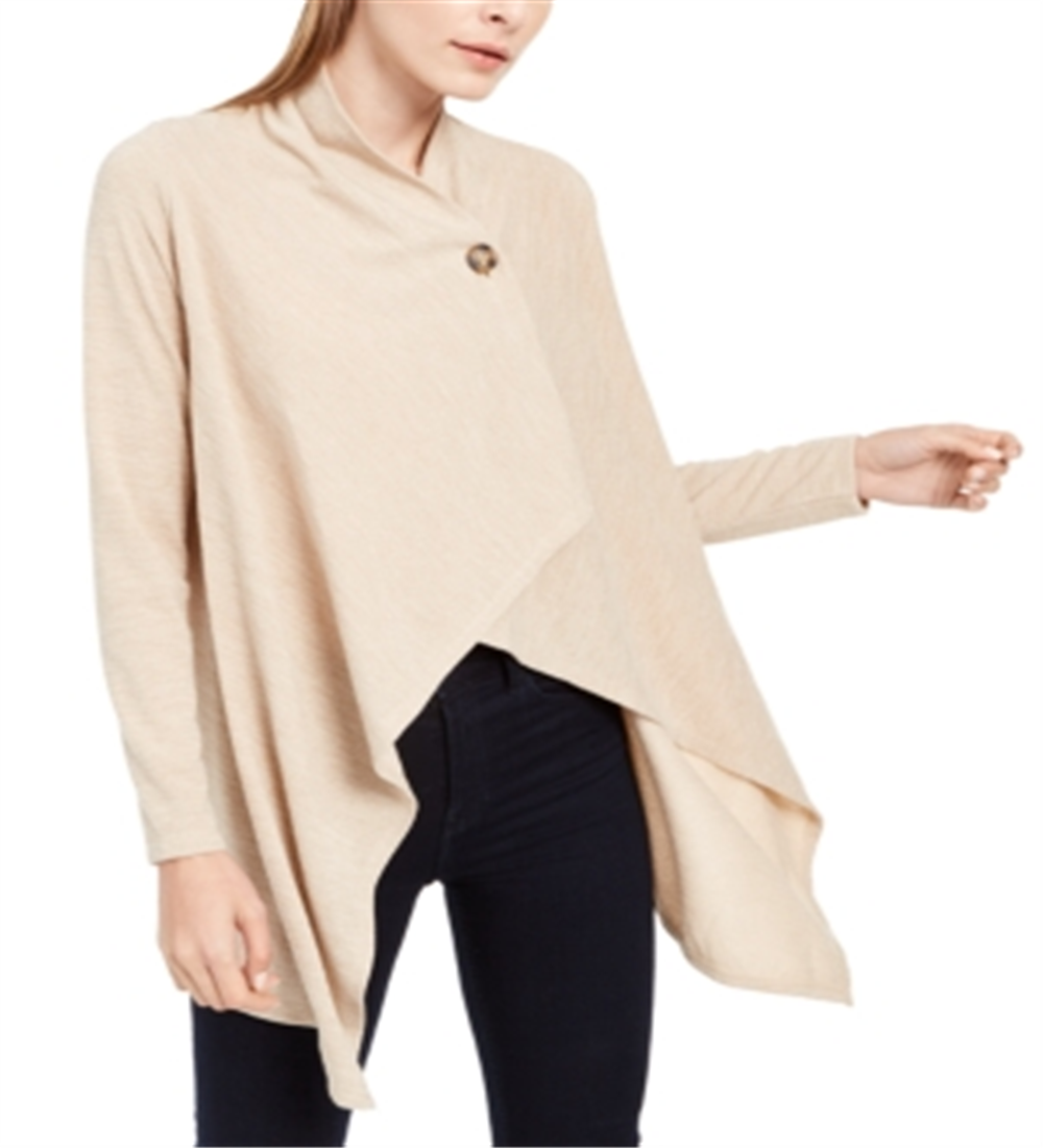 Suéter assimétrico feminino NY Collection Space Dye marrom tamanho pequeno GG