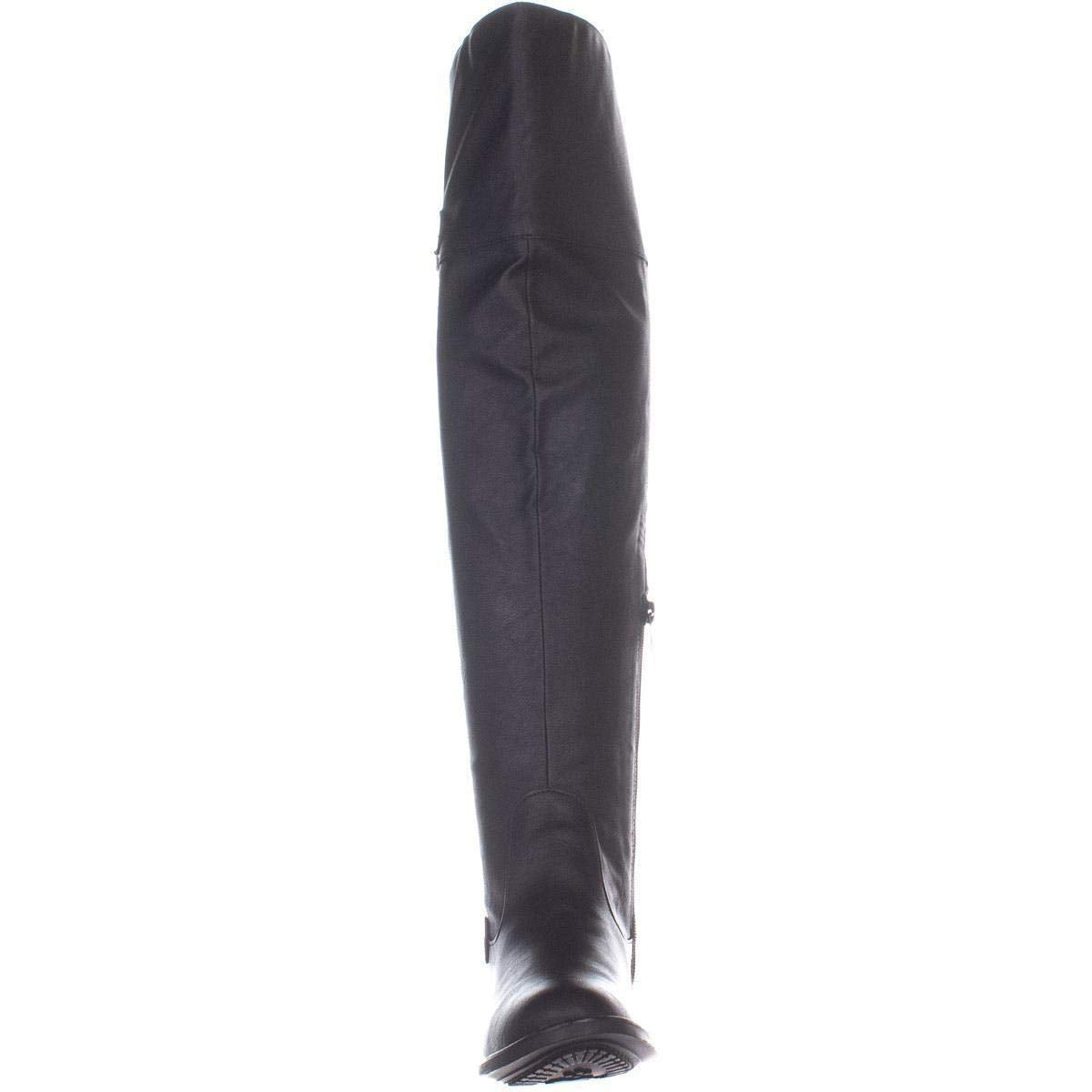 Botas femininas American Rag Darra de cano alto, bico fechado, pretas, tamanho 8,5 M