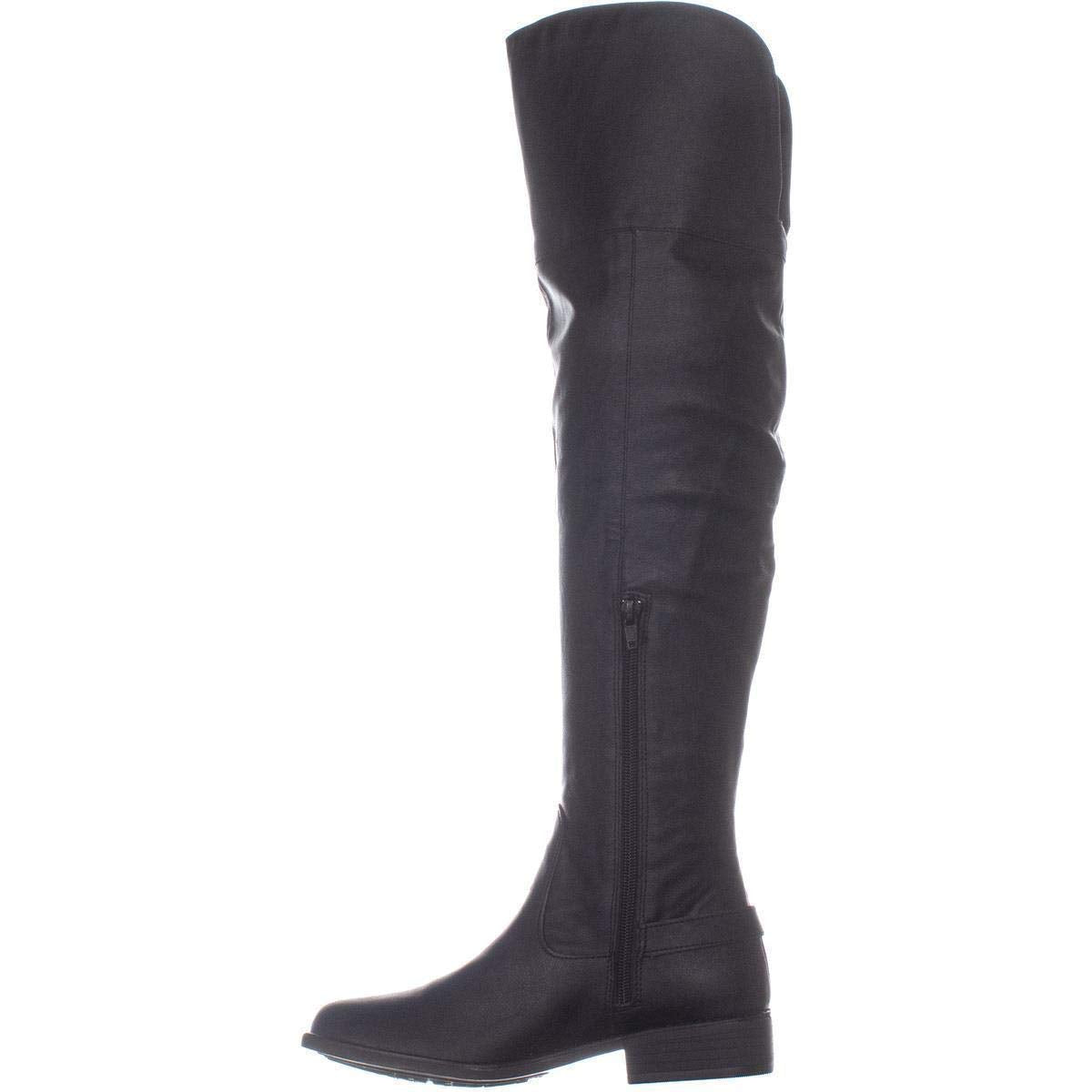 Botas femininas American Rag Darra de cano alto, bico fechado, pretas, tamanho 8,5 M